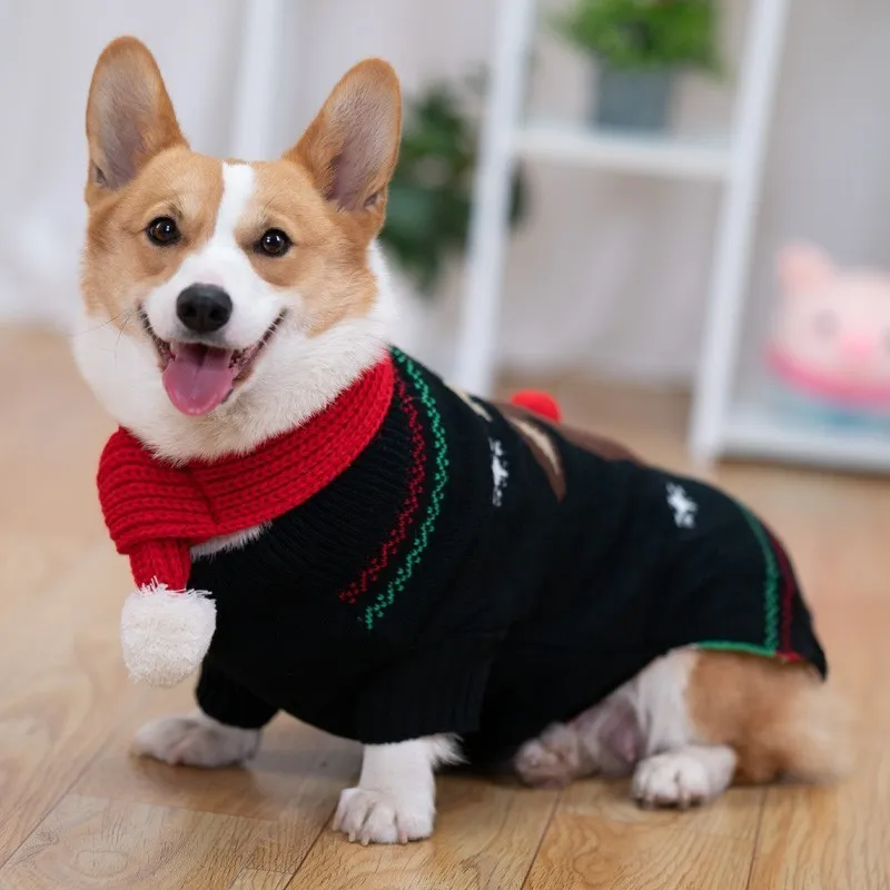 Maglione Natalizio A Collo Alto Per Cani XXL – Rosso A Righe, In Pile, Per Pitbull, Border Collie E Taglie Forti (M-5XL)