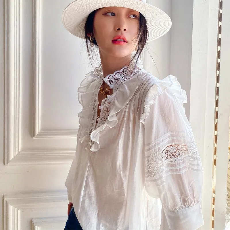 neck ruffle blouse
