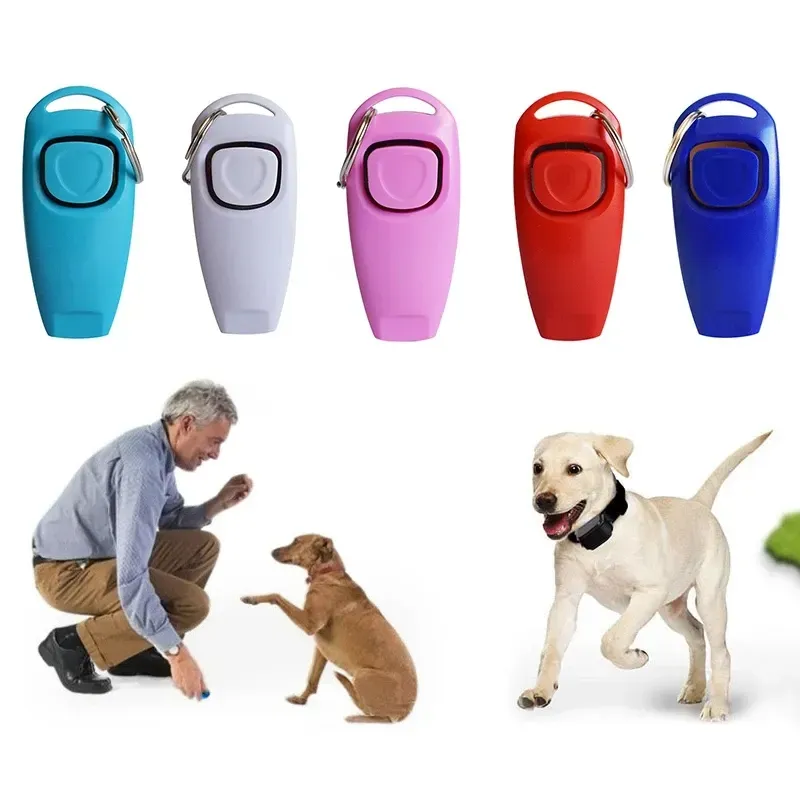 Hondentraining Whistle Pet Clicker Antwoordkaart Pet Dog Trainer Assistive Guide met Key Ring Dog Aid Guide 2 In 1 Pet Supplies