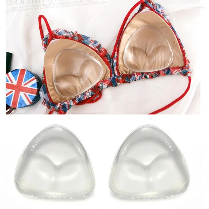 Silicone Triangle Bikini Swimsuit Silicone Bra Inserts Insert Pads Push Up  Breast Enhancer Underwear For Women From Xmlongbida, $8.49