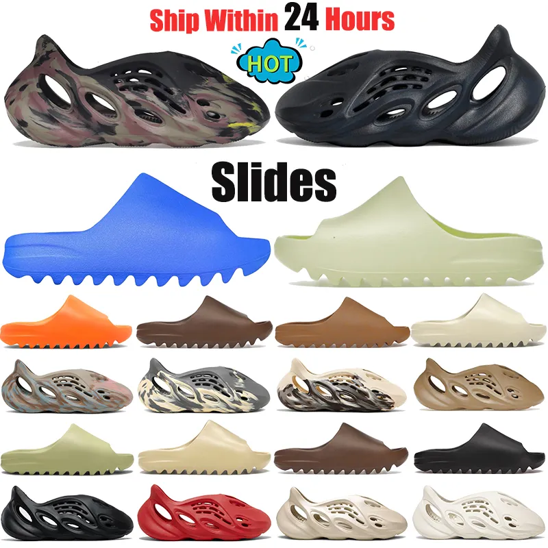 Designer Foam Runner Sandals men women Slippers Bone Onyx azure glow green desert sand ochre flax MX carbon Ararat flats beach slides summer outdoor sandal shoes