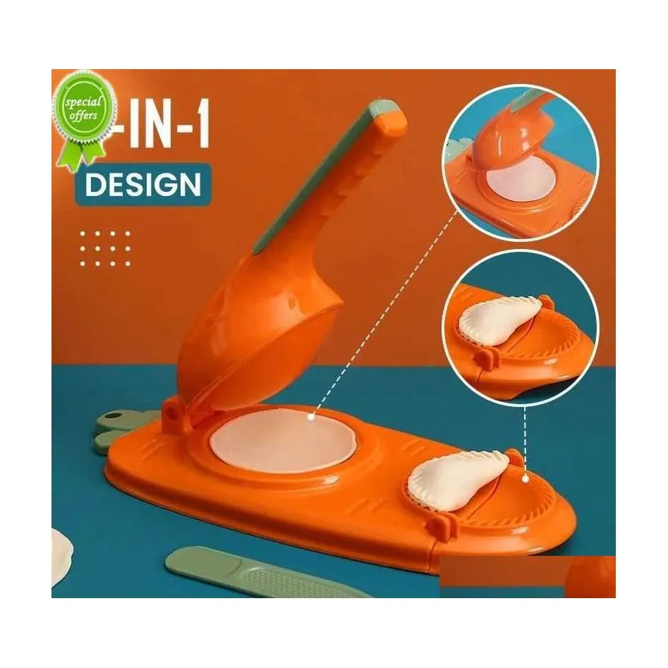 Sushi Tools Kitchen Gadgets 2In1 Dumpling Maker Efficient Manual Wrapper Mold Dough Pressing Tool Accessories Drop Delivery Home Gar Dhlzt