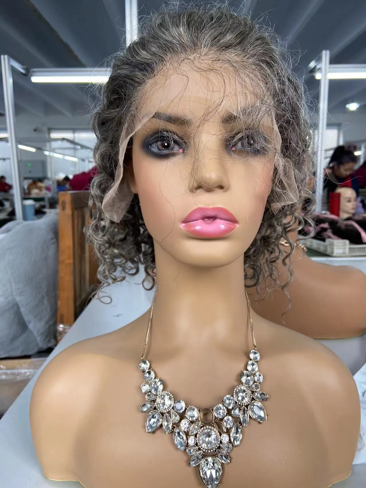 Premium Short Brazilian Hair Lace Front Wig Raw Virgin Cuticle Aligned Gray Ombre With Swiss HD Laces Salt And Pepper Silver Grey Bob Style 5x5 12 Day Delivery From Divaswigszhouyang 93.48 DHgate.Com