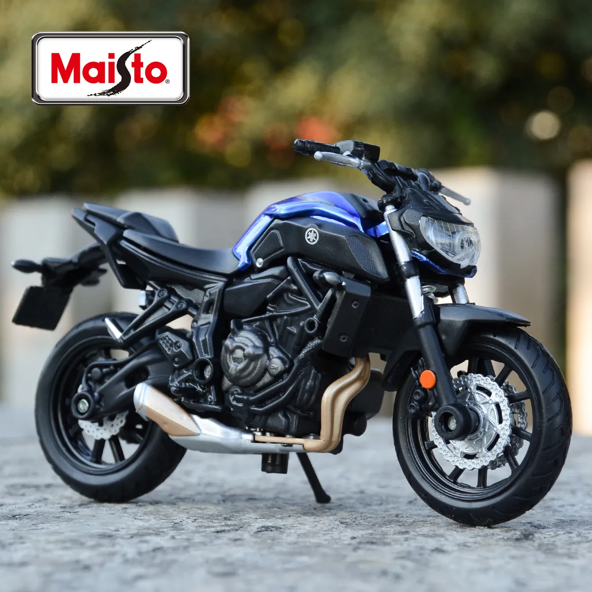 Bloki Maisto 1 18 MT07 statyczne odlewane pojazdy kolekcjonerskie hobby Model motocyklowy zabawki 230503