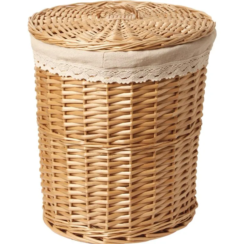 Organization Wicker Dirty Clothes Storage Basket Hamper Clothes Frame Storage Box