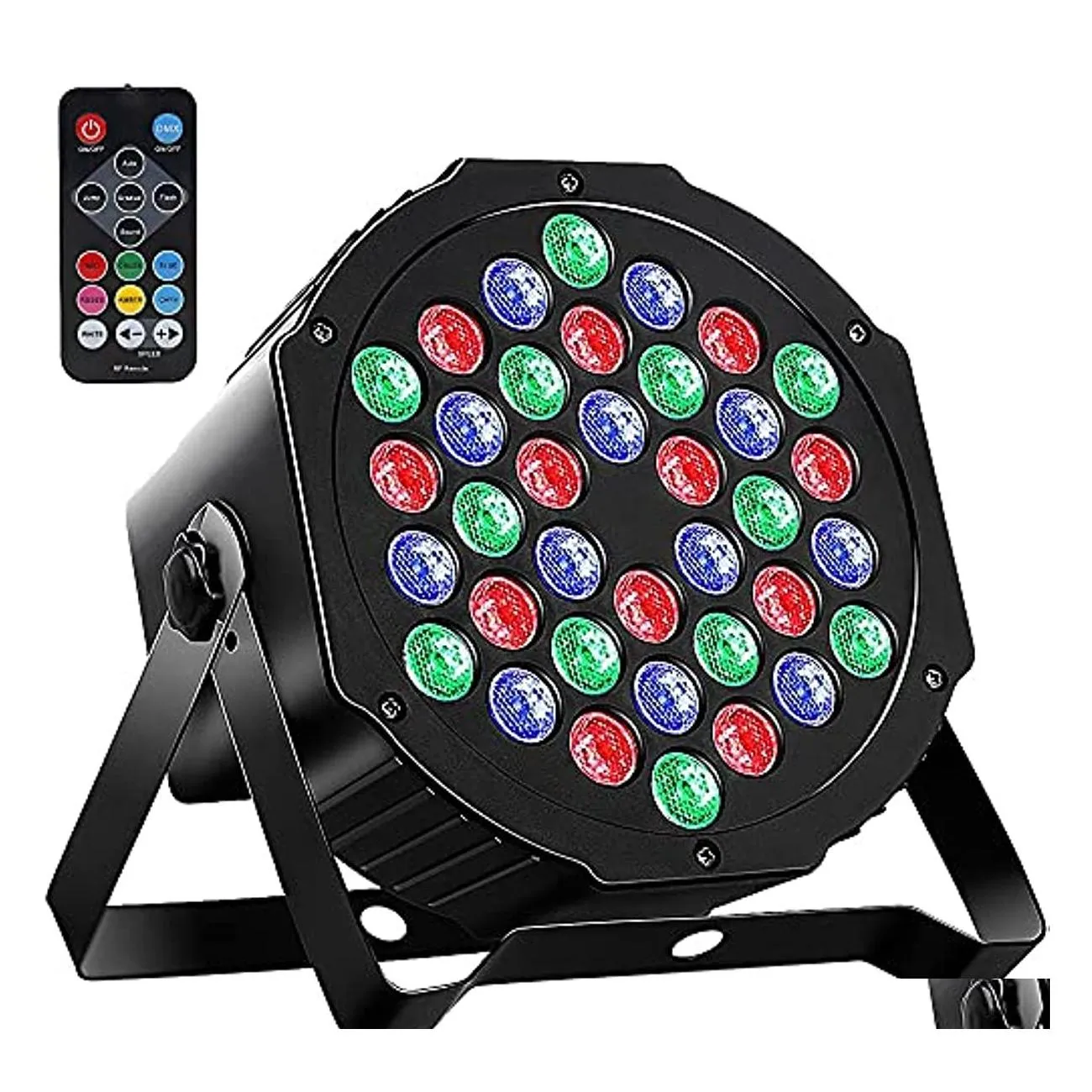 Seguindo as luzes do palco Spot Light e 7 modos Uplighting Rgb 36 Led Par com controle remoto ativado por som Dj para Club Ktv Disco Dr Dh62A