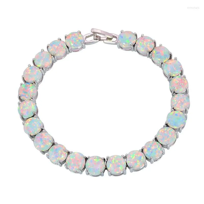 Link Armbanden Groothandel Retail Fashion Fine Blue Fire Opal Bracelet 925 Sterling Sliver Jewelry for Women BNT16070305