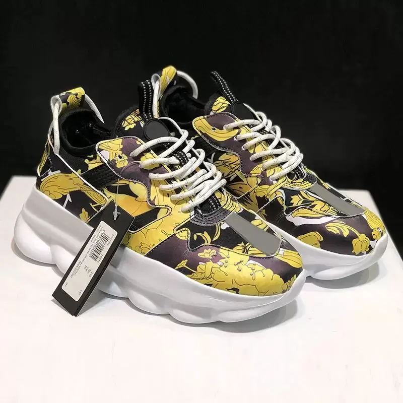 Italy Chain Reaction Reflective Sneakers Casual Shoes For Men And