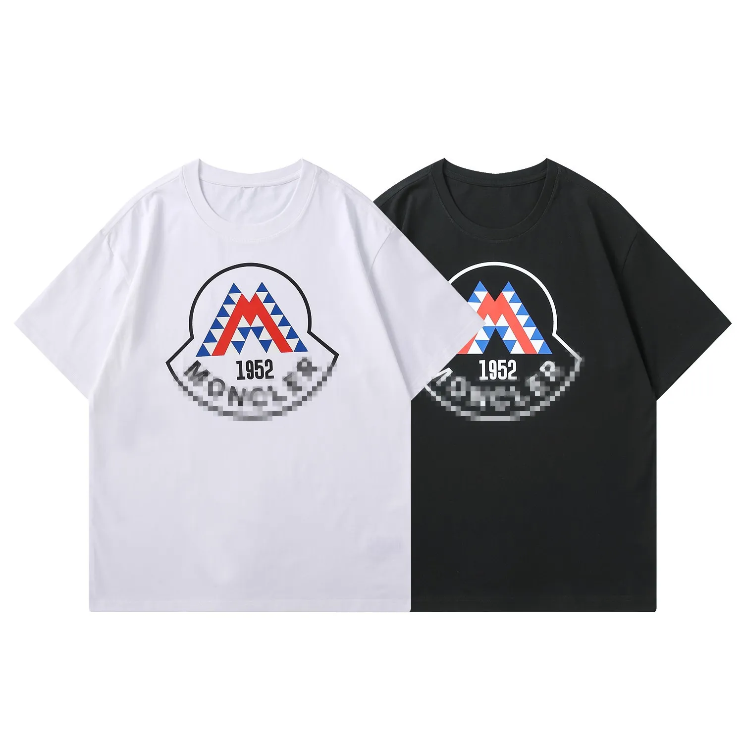 2023SS Sommer-Kurzarm-T-Shirt aus Doppelgarn-Baumwolle mit Muster, Buchstabendruck, Rundhalsausschnitt, bequem, atmungsaktiv