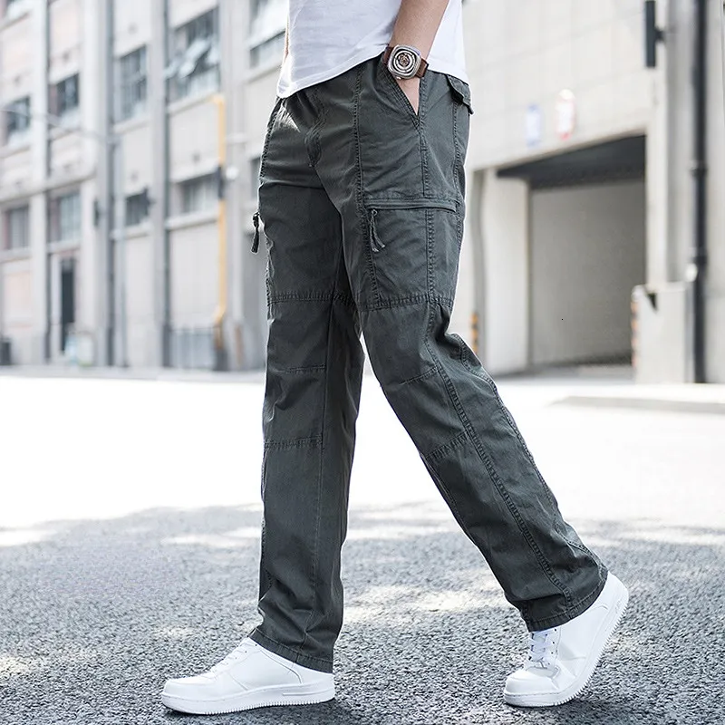 Lightweight black cargo trousers top