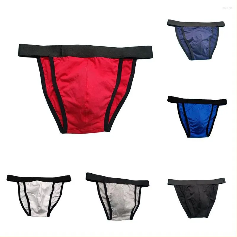 Mutande Uomo Perizoma Intimo Bikini Slip Perizoma Corto Cotone Sexy Sacchetto U Convesso 3D Biforcazione Maschio Gay