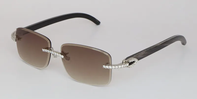 Handmade Luxury Moissanite Diamond Rim Rimless Sunglasses