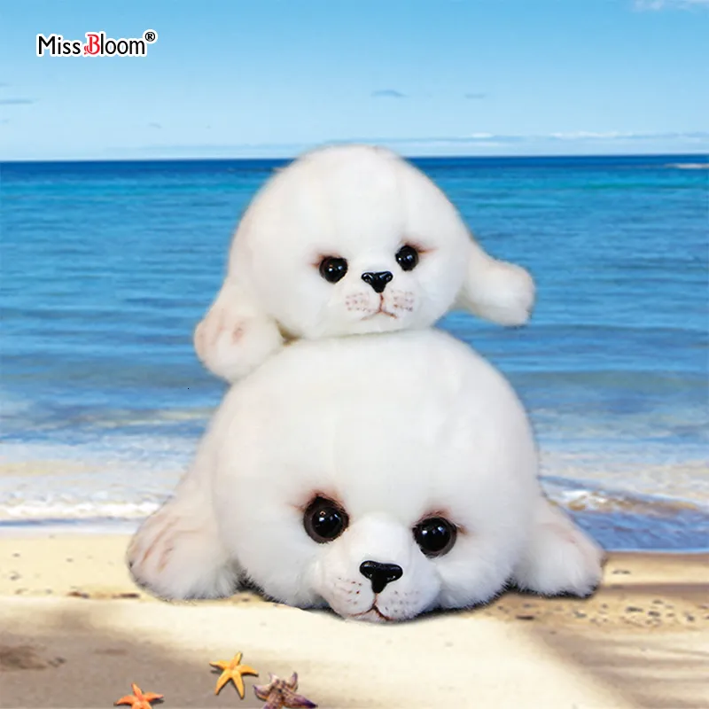 Poupées en peluche Drop Soft Cute Seals Peluche Sea World Animal Sea Lion Peluche Peluche Big Eyes Bébé Cadeau d'anniversaire pour Enfants Filles 230503