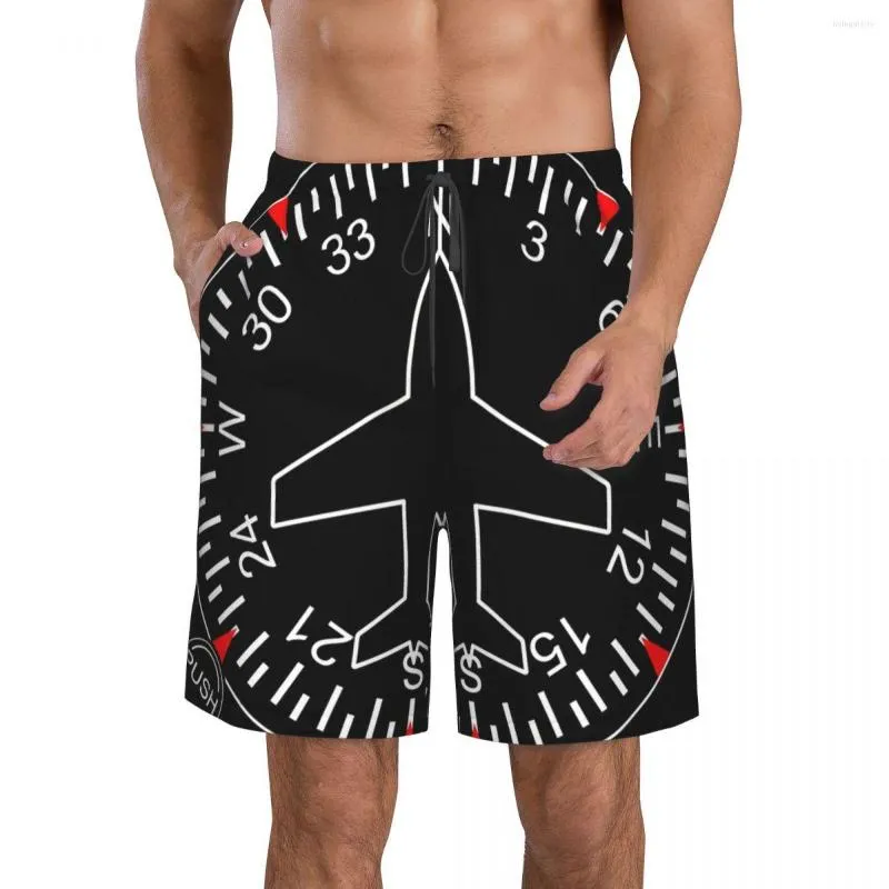 Shorts pour hommes Indicateur de cap Hommes Beach Fitness Maillot de bain à séchage rapide Funny Street Fun 3D