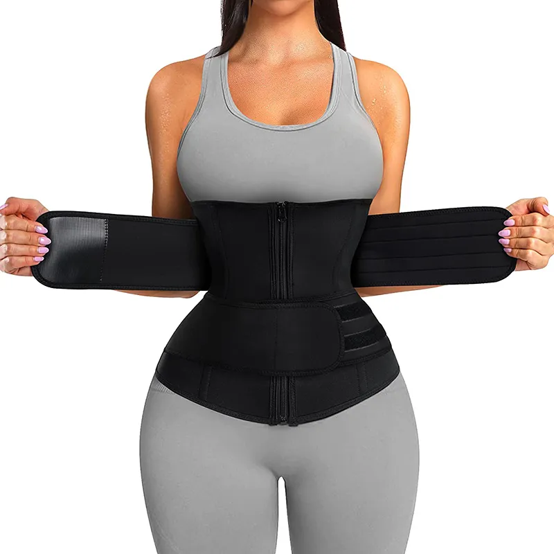 Kvinnors shapers träning midja tränare korsett för kvinnor 7 stålben neopren bastu svett midja trimmer cincher slant body shaper bälte bälte 230504