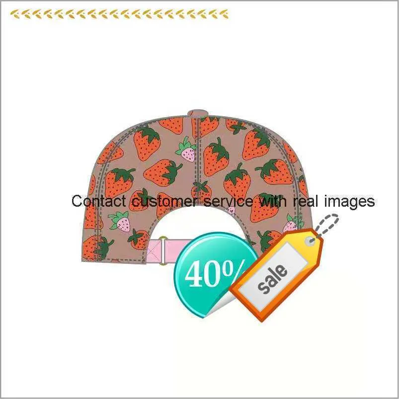 2023yearh Quality Strawberry Baseball Caps Man Cottus Cactus Classic Letter Ball Caps Summer Mulheres chapéus solares ao ar livre Snapback Cap Girl da garotinha Visor11122