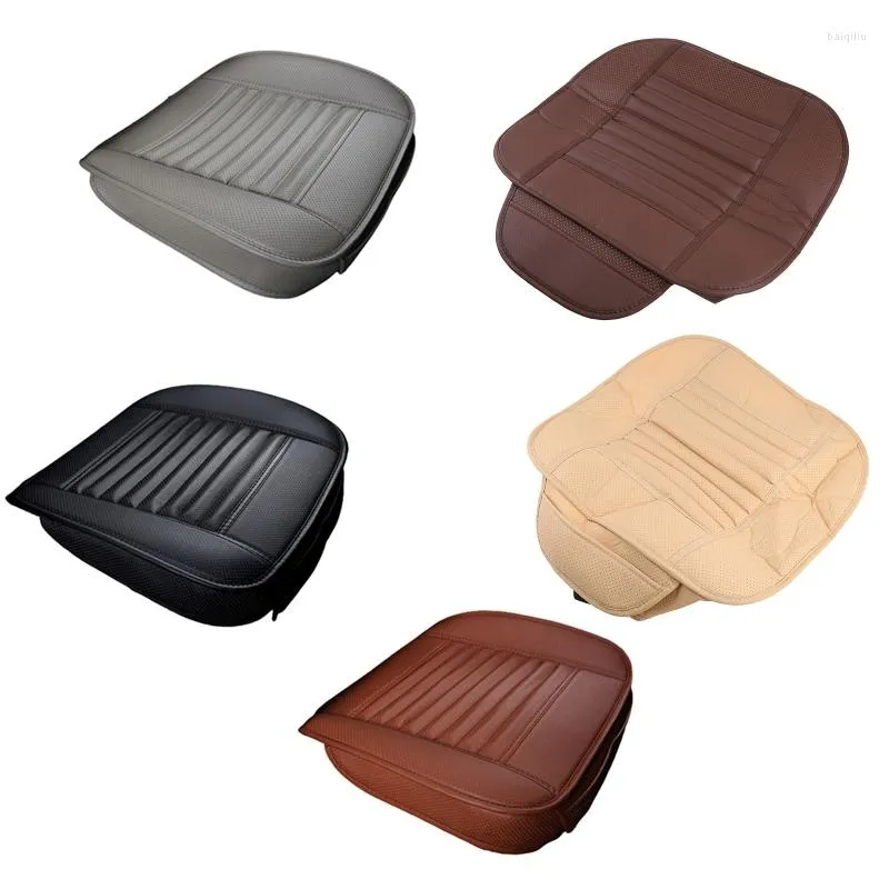 Housses de siège de voiture Auto pour coussin conducteur avec confort en cuir PU antidérapant en caoutchouc véhicules chaise de bureau coussin de maison