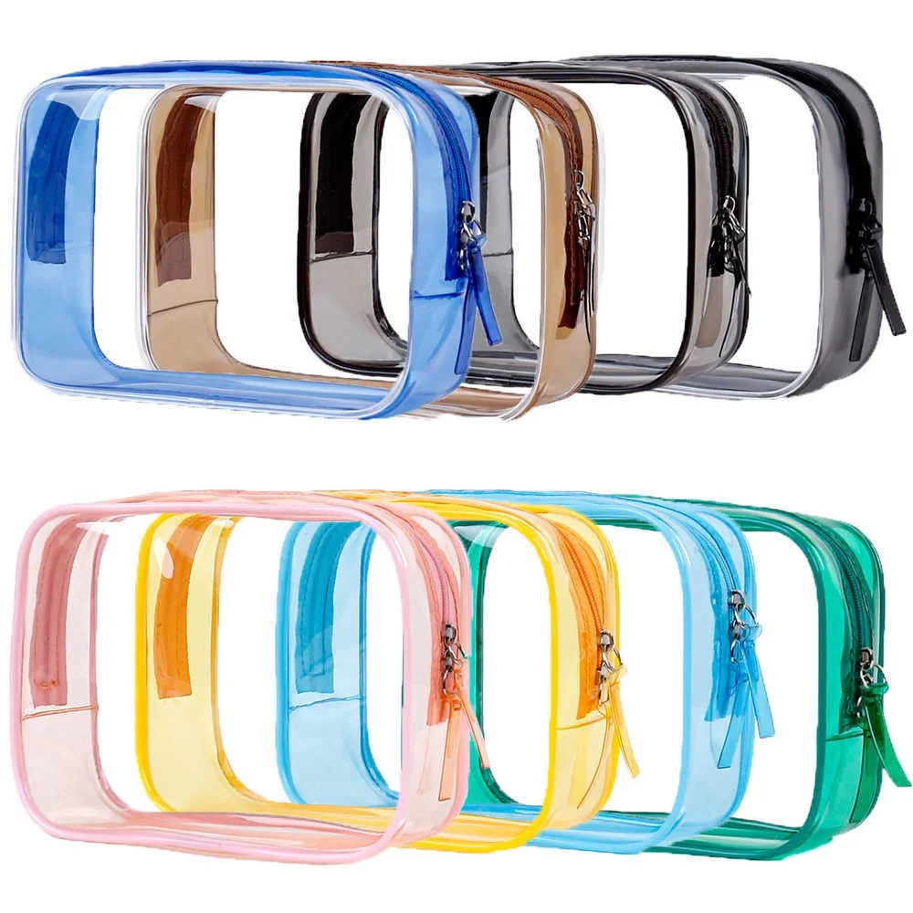 Cosmetic Bags Cases 1pc PVC Women Zipper Clear Makeup Bags Transparent Cosmetic Bag Beauty Case Travel Organizer Storage Bath Toiletry Wash Bag Z0504