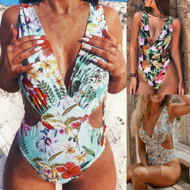 Damen Bademode Weiblicher Badeanzug Pool Beachwear Vintage Damenmode Bikini Gedruckt Micro Bikinis Split Badeanzug
