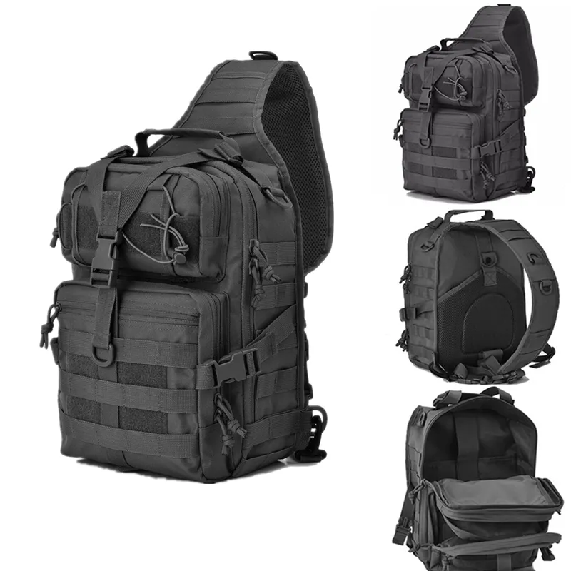 Buitenzakken Camouflage Tactical Assault Pack Sling Backpack Army Molle EDC Rucksack Bag voor buitenwandeling kamperen Jacht reizen 230504