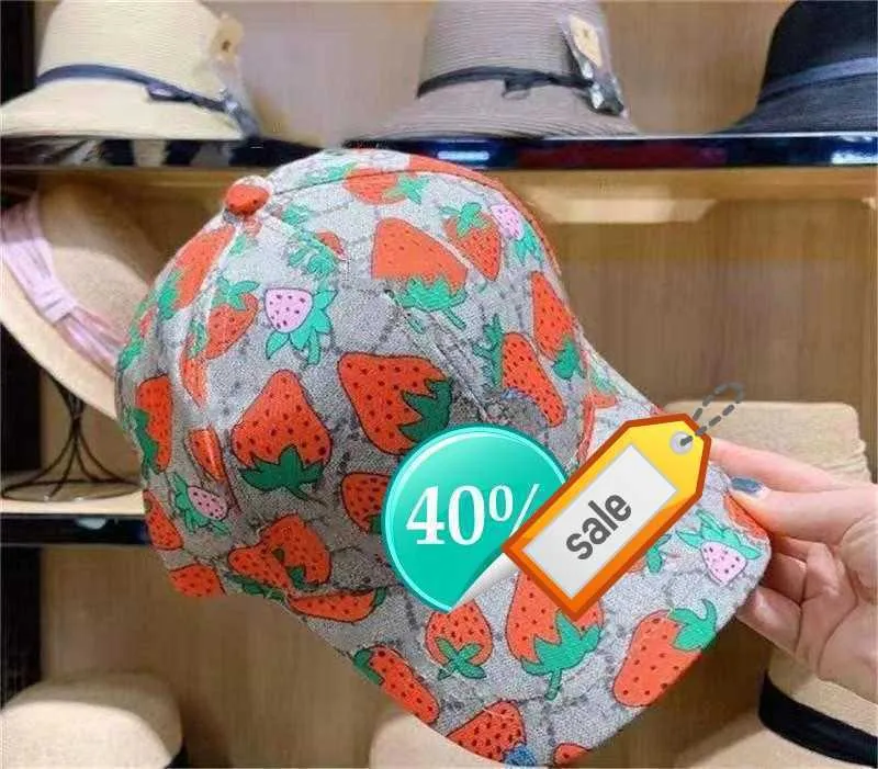 2023yearh quality strawberry baseball caps man's cotton cactus classic letter Ball caps summer women sun hats outdoor adjustable Snapback Cap girl's cute visor2