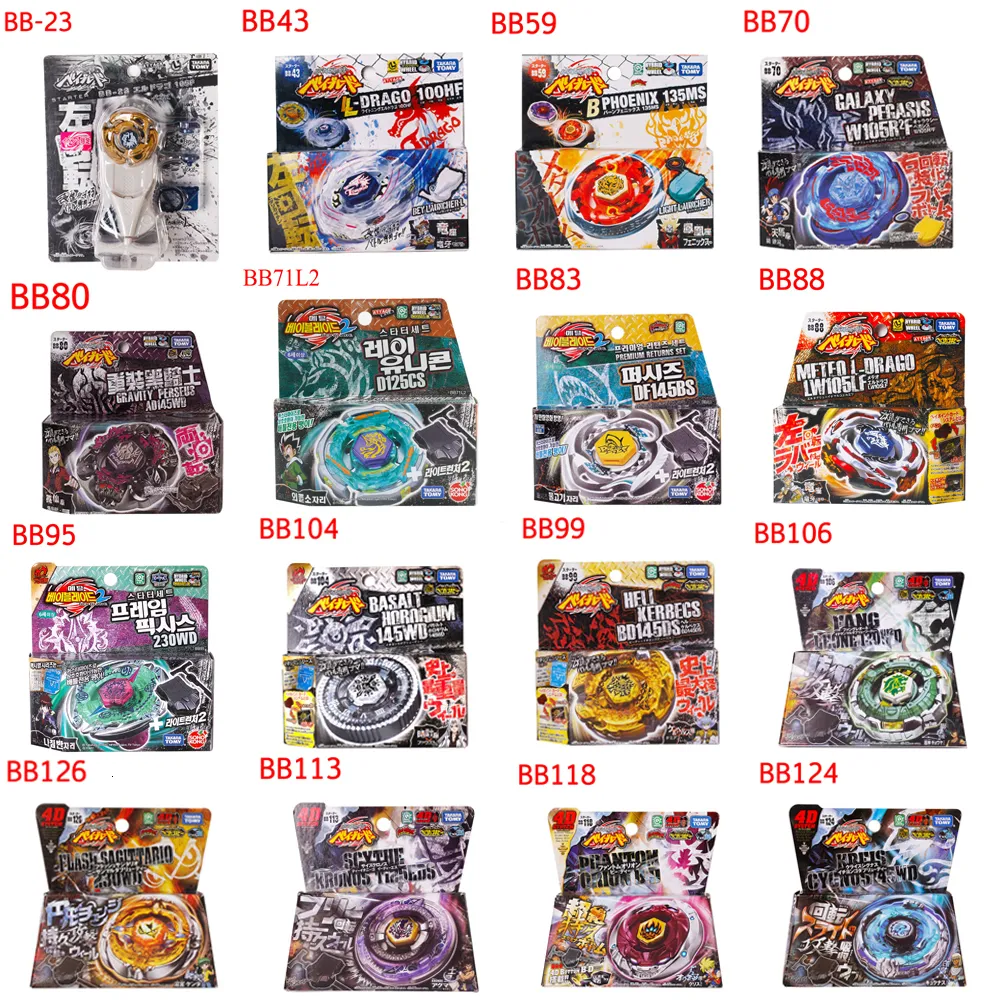 Spinning top tomy beyblade bb43 BB80 BB88 BB99 BB104 BB70 BB95 BB105 BB47 BB71 BB113 BB119 BB48 WBBA Limited Edition Collectible Toys 230503