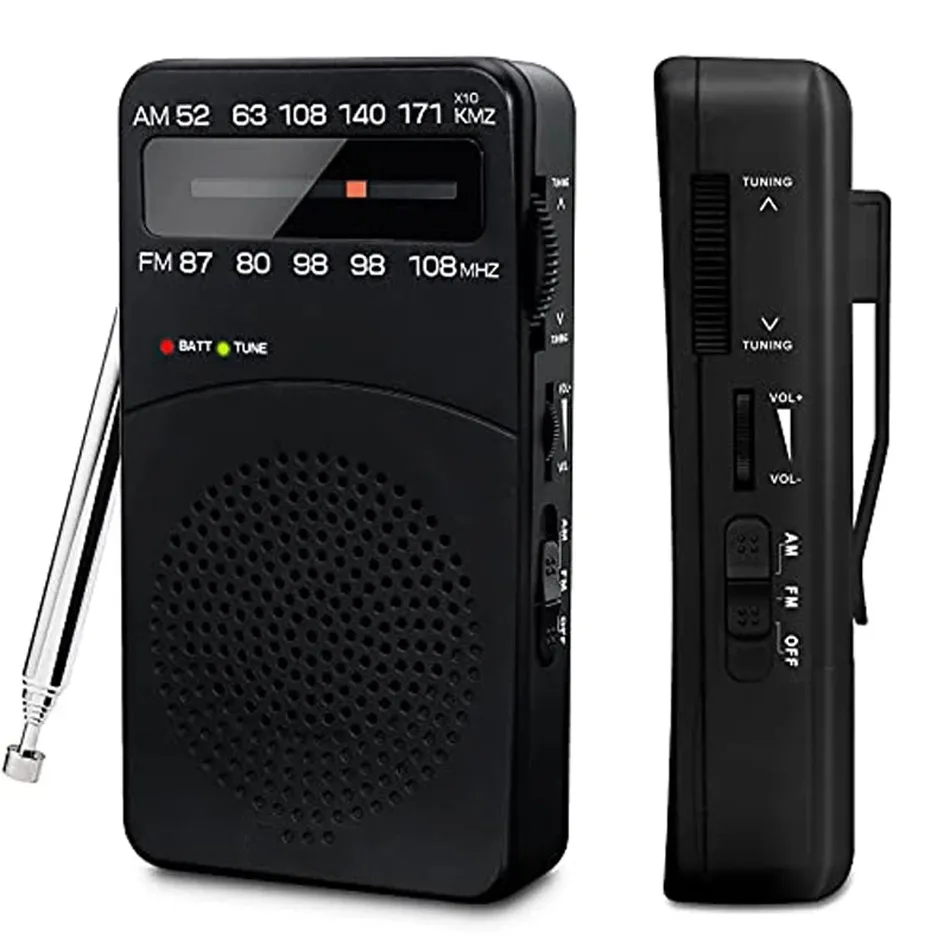 Mini Portable Pocket Radio, AM FM Digital Tuning Receiver With MP3 ...