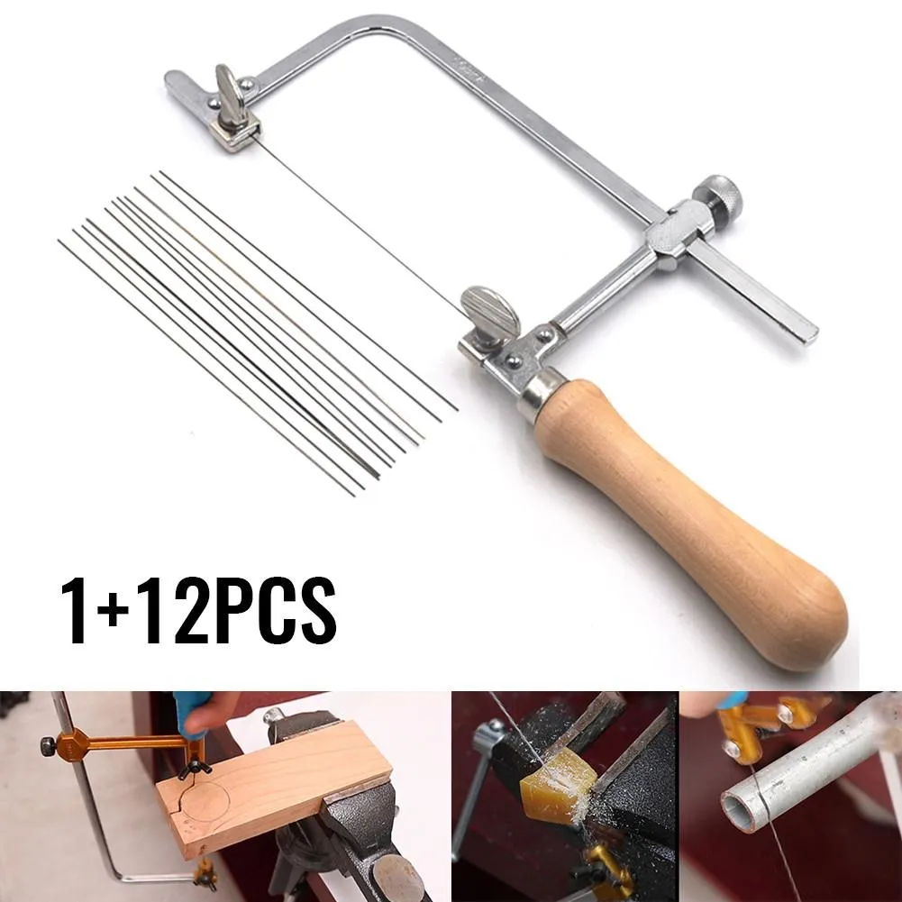 Zaagbladen Adjustable Mini Saw U Type Mini Saw Bow For Jewelry DIY Tools Woodwork Craft Hand Tools Set Saw Blade Wood Handle Saw Frame