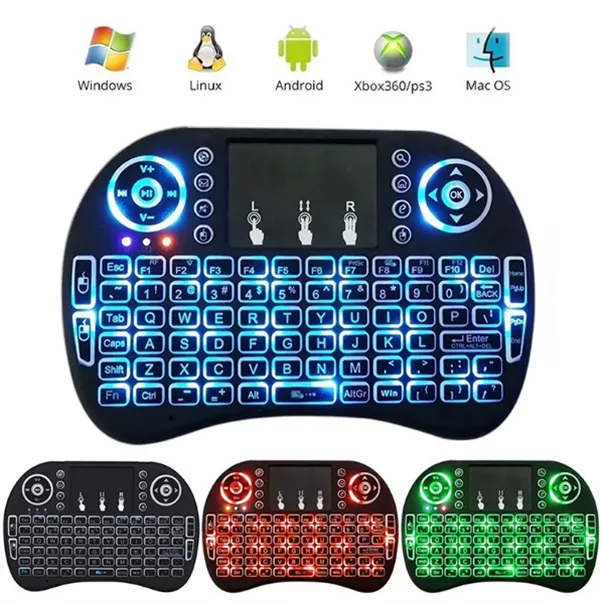 I8 clavier souris combos air fly souris 2.4ghz rétro-éclairage usb plus pour android tv box comme x96q hk1 h96 t95 tanix