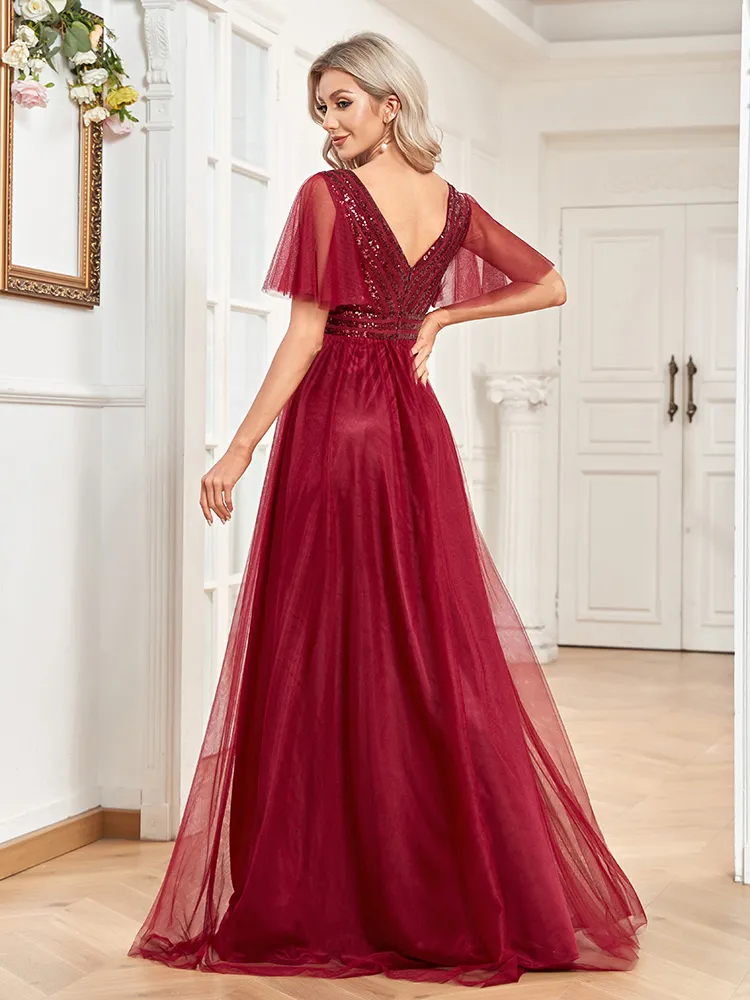 Womens Short Sleeve A Line Chiffon Wedding Guest... From Kong04, $120.99