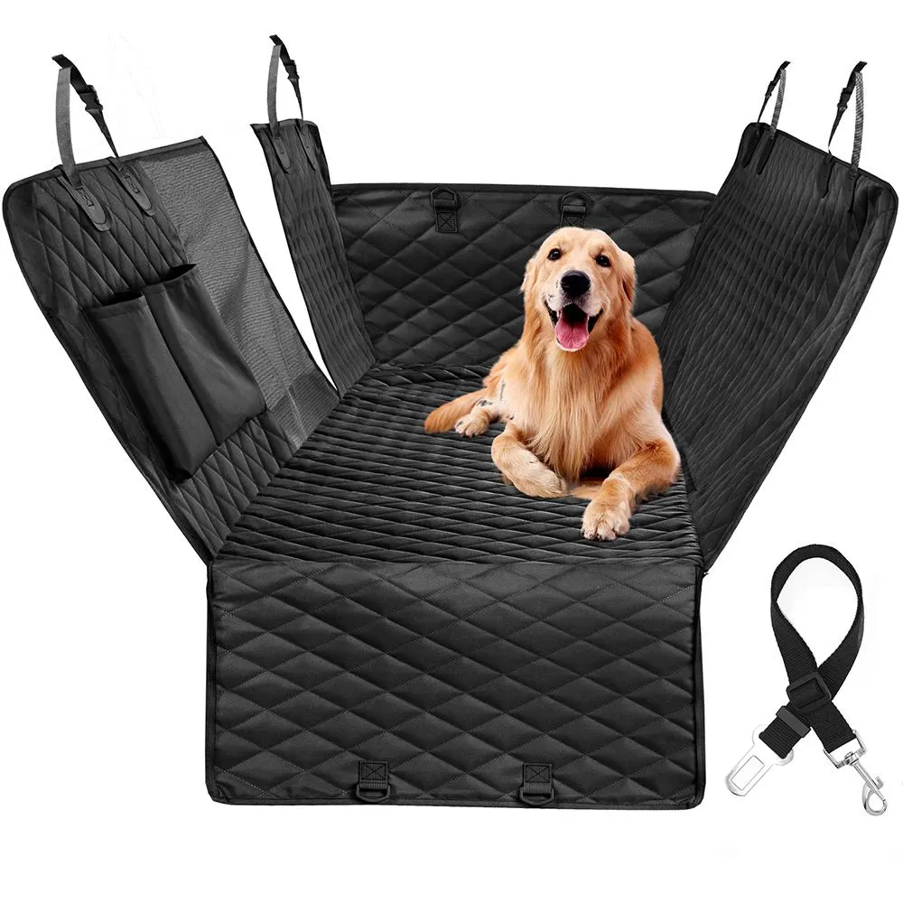 Transportörer hundbärare vattentät baksida bakdjur hundbilstol täckmatta hängmatta skydd med säkerhetsbälte transportör för hundar