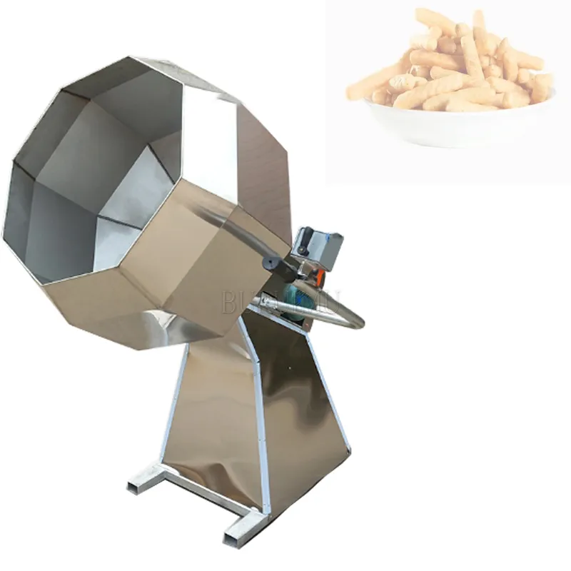 LEWIAO In Acciaio Inox Ottagonale Patatine Fritte Miscelatore di Sapore Snack Food Popcorn Condimento Rivestimento Macchina Aromatizzante Tamburo Attrezzatura di Miscelazione