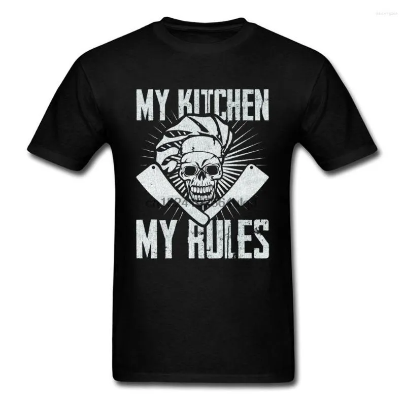 T-shirts pour hommes Chemise en coton pour hommes Mes règles de cuisine T-shirt de chef T-shirt vintage pour homme