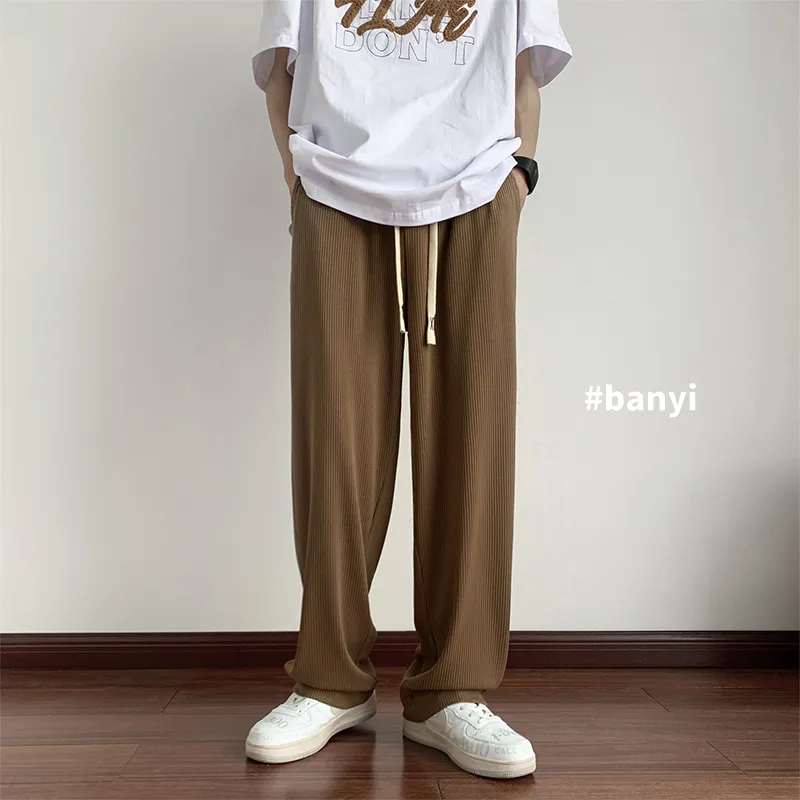 AmelAEA Men's Straight Leg Dress Pants Flat Front Suit Pants With