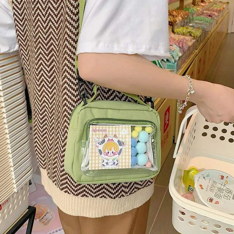 Evening Bags Japanese Ins Cute Transparent Color Hair Ball Handbag Girl Student Small Bag Korean Shoulder Female