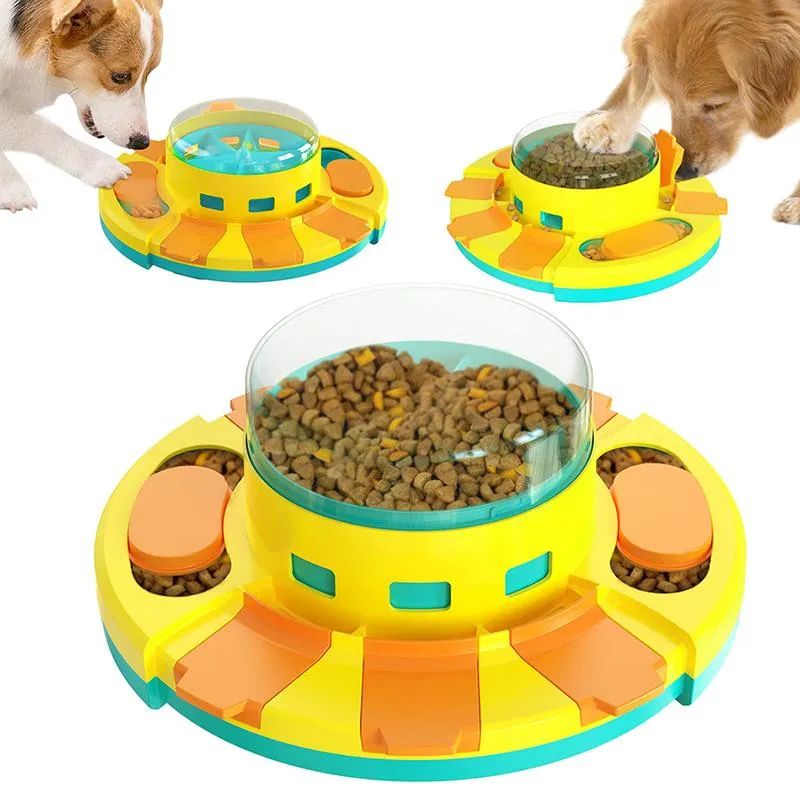 Zabawki dla psów puzzle powolna karmnik interaktywny szczeniąt iq traktować dozownik żywności powoli jeść miskę nonslip miskę dla psów trening zabawki