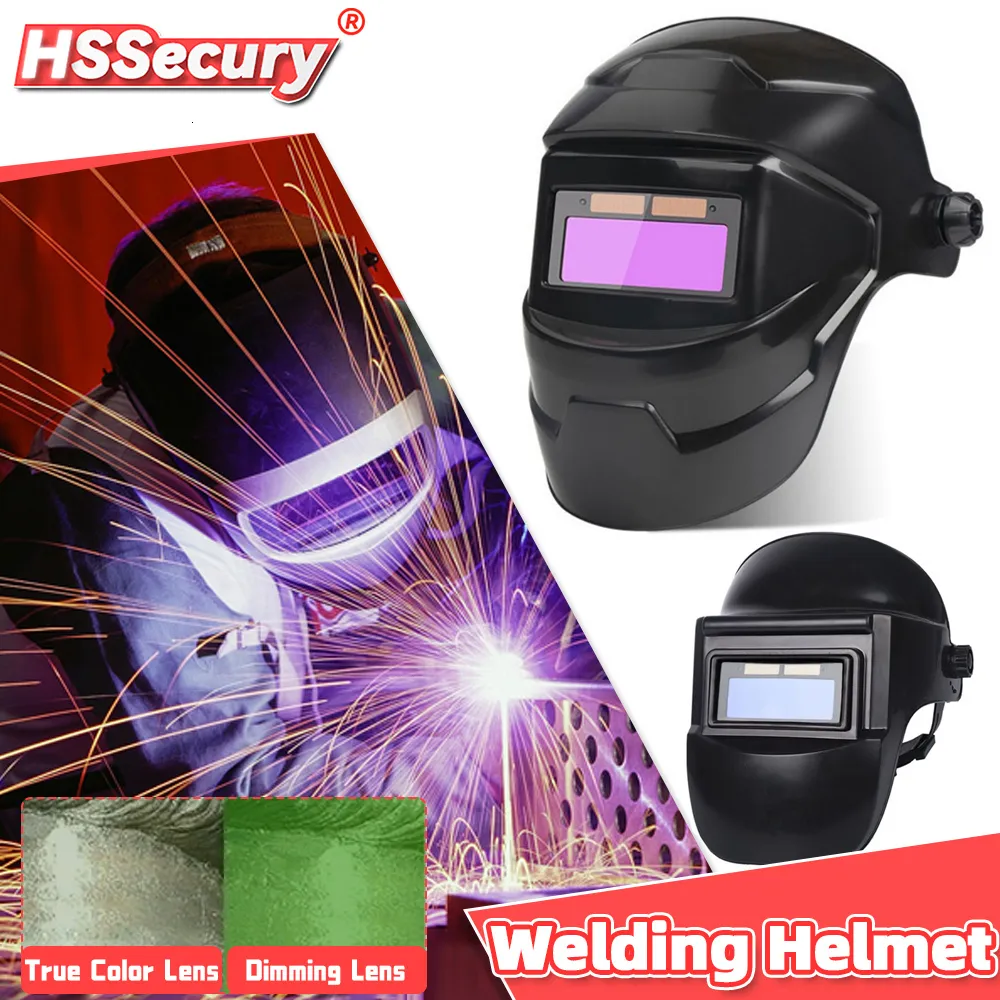 Welding Helmets Automatic Helmet Variable Light Mask Solar Shield Eye Protect Cap Dimming Glasses For Arc Weld Grind Cut 230428