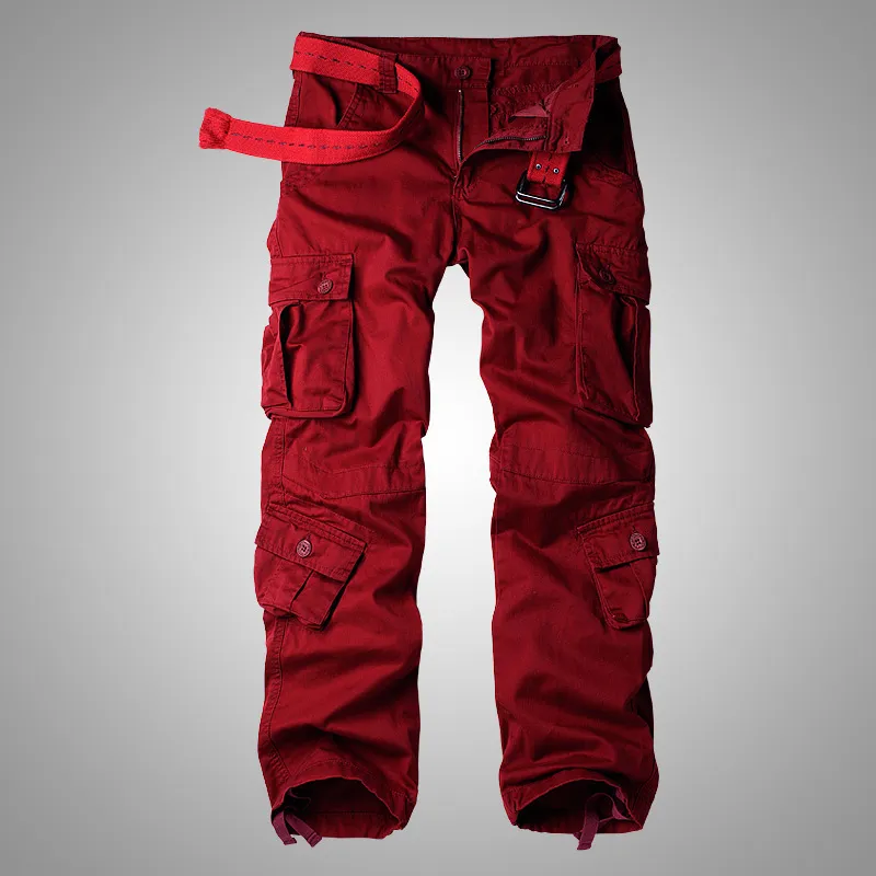 Red tactical pants top