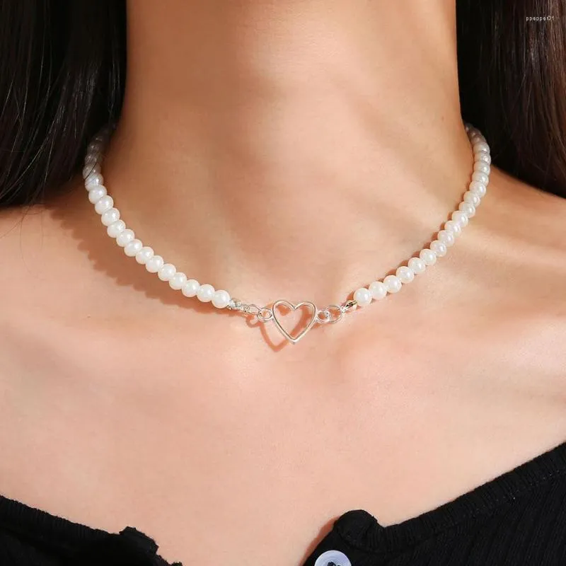 Collares pendientes, joyería para mujer, accesorios Y2k, collar de perlas de moda coreana Steampunk para regalos de fiesta de moda de corazón