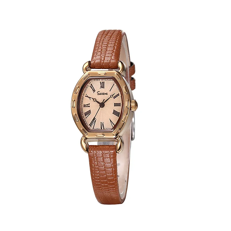 Womens Watch High Quality Watch Designer Luxury Diamond Rattan Quartz Rostfritt stål Material Beklaget Vattentätt Fashion Leather Quartz-Battery