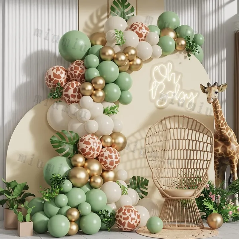 Kit De Ballons En Arc Vert Macaron, Guirlande Décorations Thème Safari Dans  La Jungle, Pour Fête D'anniversaire, Mariage Pour Enfants, Décor De Fête  Prénatale Pour Garçon - Ballons Et Accessoires - AliExpress