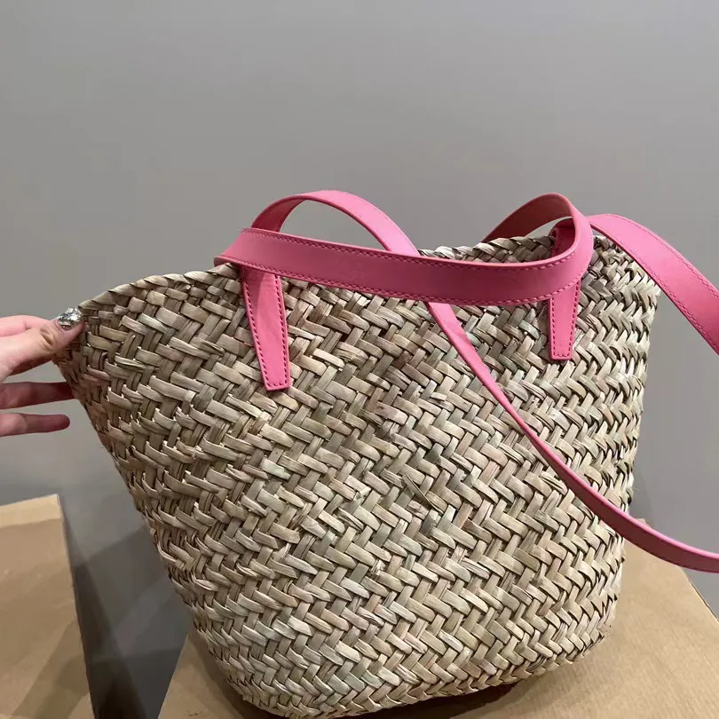 DHgate Straw Tote Bag Handwoven Summer Beach Bag for Women Stylish Crossbody Shoulder Bag for Travel Shopping Bags Luggage Accessories