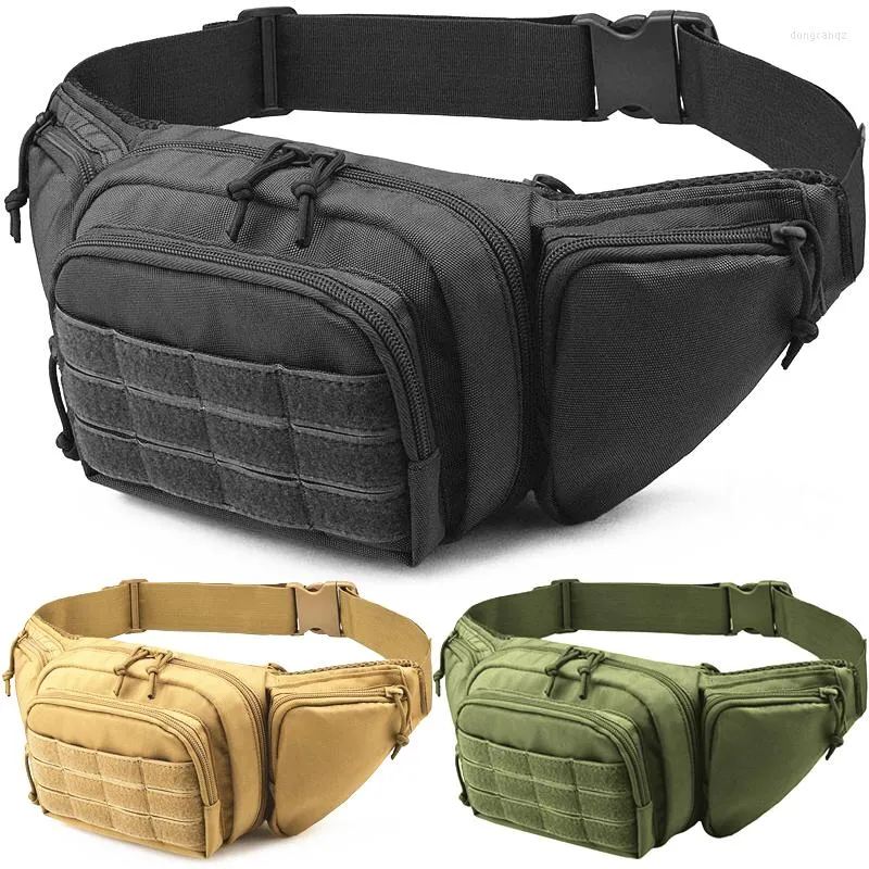 Utomhuspåsar Taktisk midja Pack Nylon Bodypack Vandring Telefon Pouch Sports Army Militärjakt Klättring av campingbältet CS