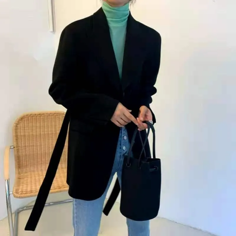 Women's Wool & Blends 2023 Korean Double Faced Cashmere Overcoat 100 Personality Suit Woolen Women