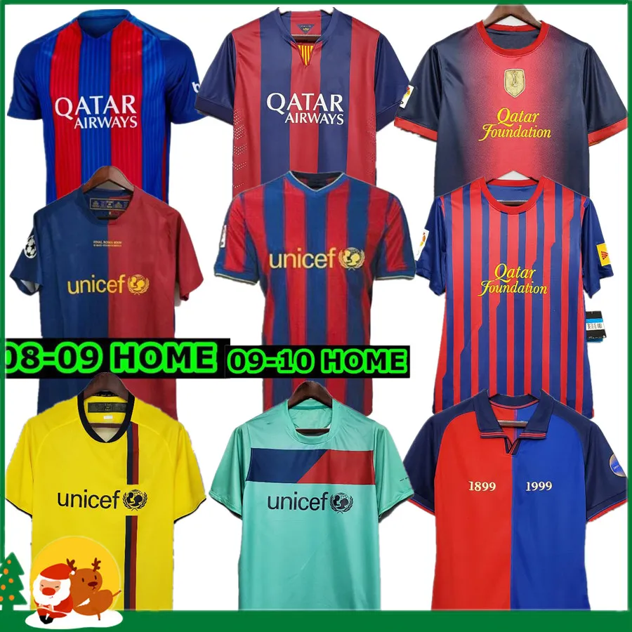 BARCELONAS Retro soccer Jerseys 05 06 07 08 09 10 11 12 13 15 16 17 19 20 91 92 96 97 98 99 RONALDINHO 100th jersey football