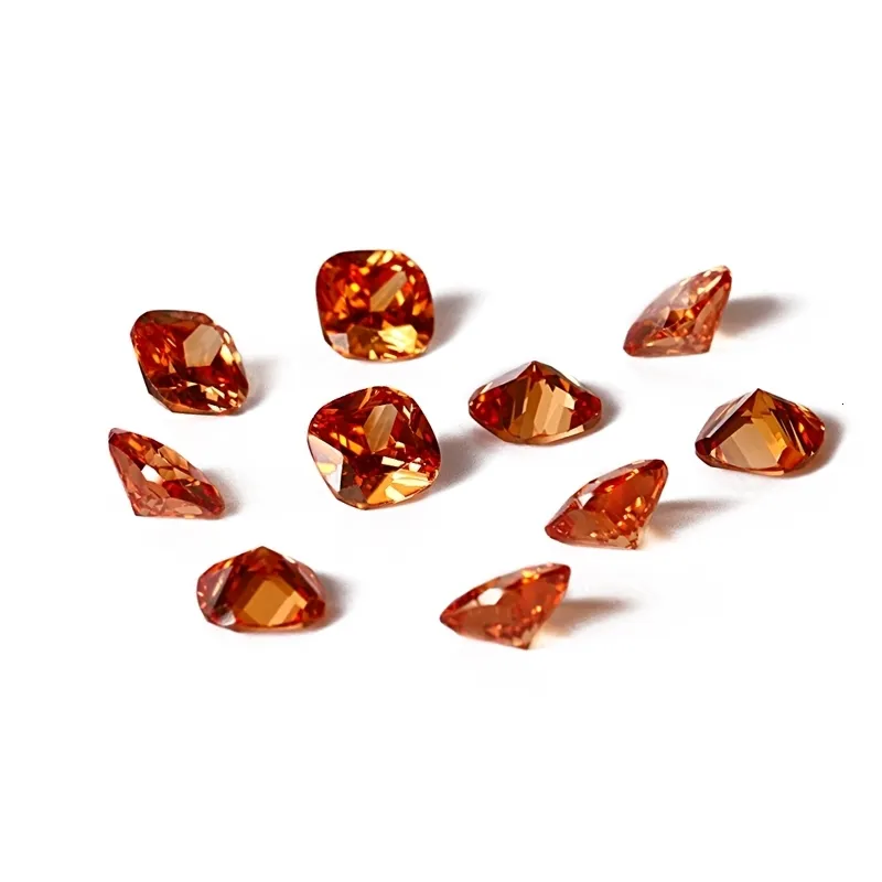 Diamantes soltos 1213ct gemstone moda 12x12mm quadrado cortado champanhe smoky quartzo pedras de decoração jóias presentes 10 pcSset atacado 230503