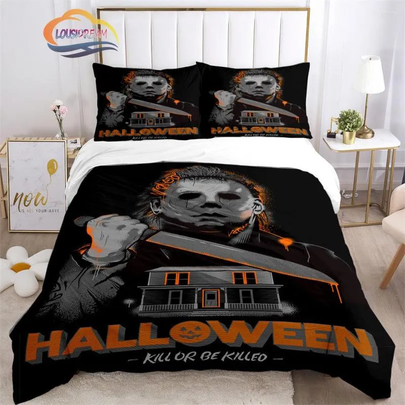 Bedding Sets Cartoon Michael Myers Set Horror Movie Character Printed