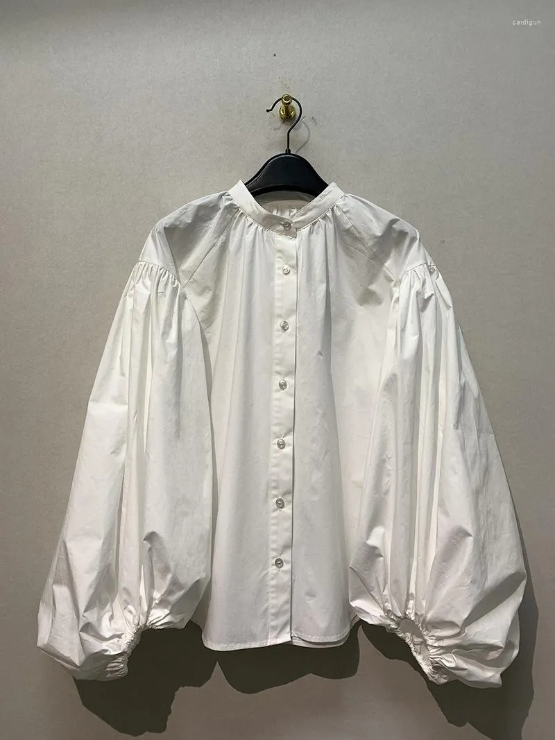 Blouses pour femmes WAKUTA 2023 printemps lâche mince Blusas Mujer crème solaire française femmes hauts blanc japonais mode lanterne chemise à manches