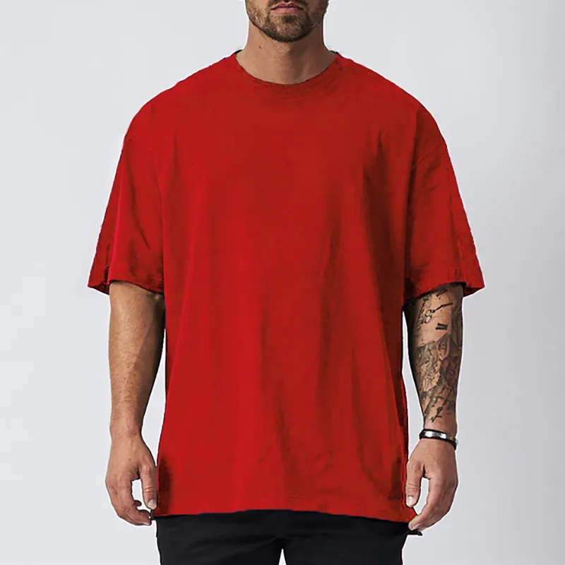 Wholesale Oversized Mens Short Sleeve Oversized Gym T Shirt