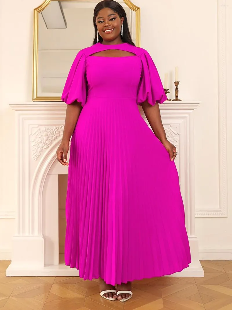 Lässige Kleider Frauen Partykleid Sexy kurze Laternenärmel ausgeschnittene Brust elegante Quinceanera afrikanische Kleider feiern Geburtstag Hochzeitsgast